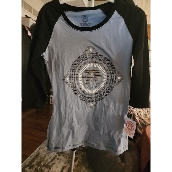 AMERICAN FIGHTER Judson RAGLAN Men's T-Shirt Small Biker MMA A108 Excellent NWT - Picture 2 of 6